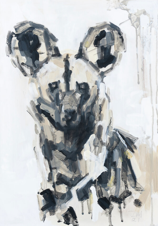 African Hunting Dog. Acrylic on panel. 42 x 30cm. £415.