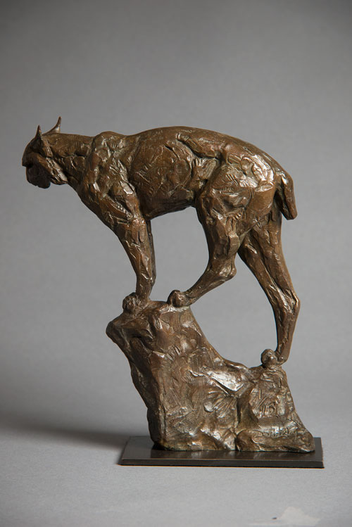 Bronze Otter sculpture