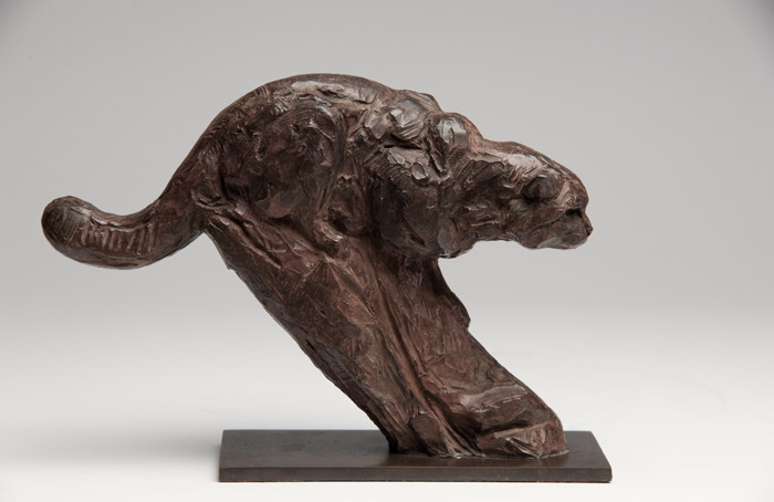Bronze Scottish Wildcat sculpture