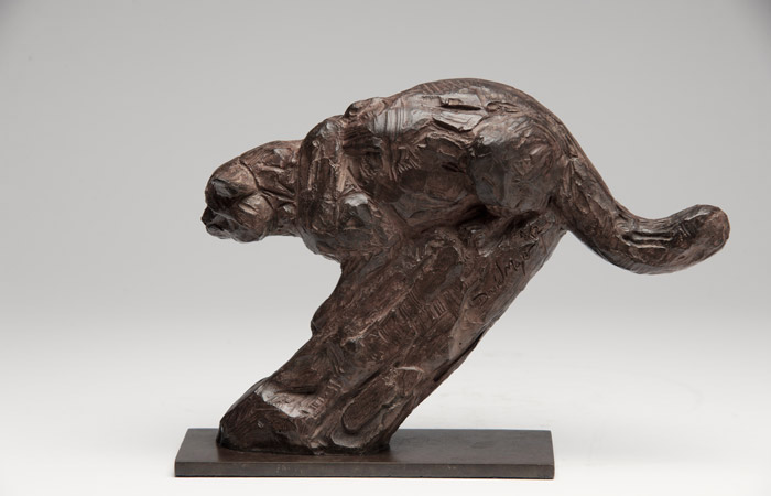 Bronze Scottish Wildcat sculpture