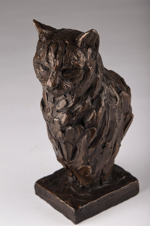 Bronze Resin Cat sculpture