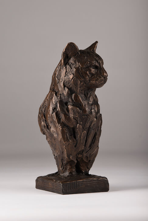 Bronze Resin Cat sculpture