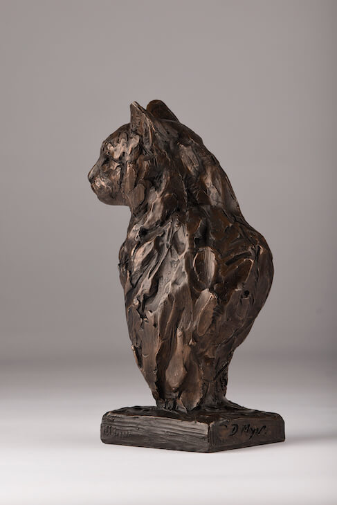 Bronze Resin Cat sculpture