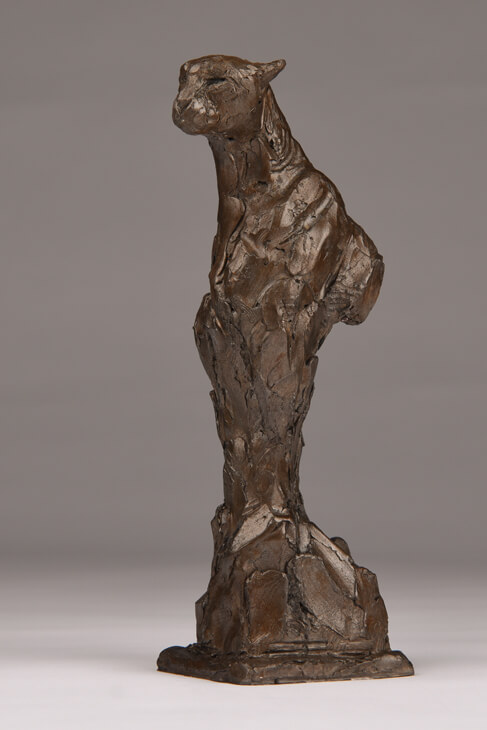 Bronze Cheetah Bust sculpture