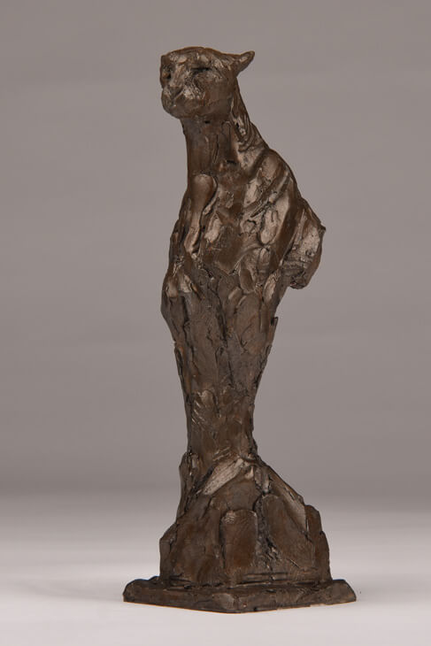 Bronze Cheetah Bust sculpture