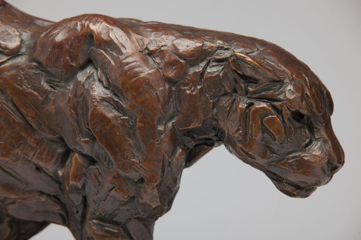 Jaguar bronze sculpture