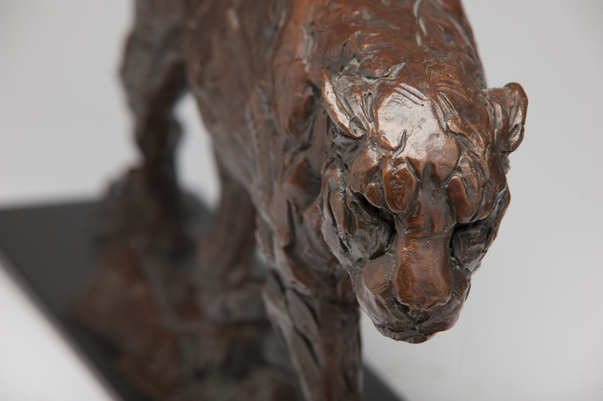 Jaguar bronze sculpture