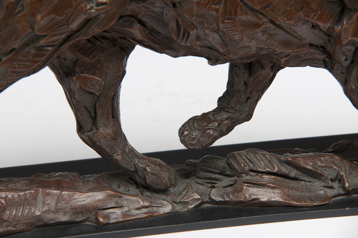 Jaguar bronze sculpture