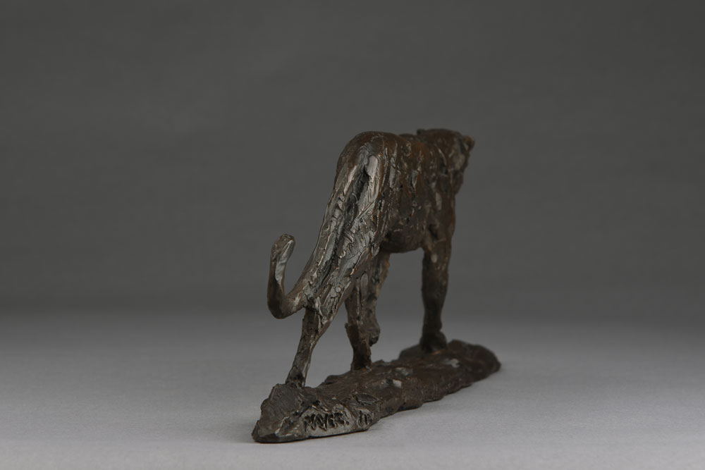 Bronze Patrolling Leopard sculpture