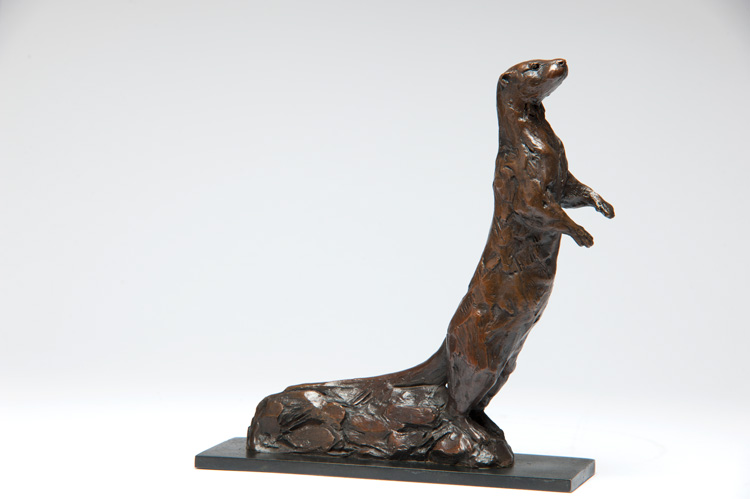 Bronze Otter sculpture