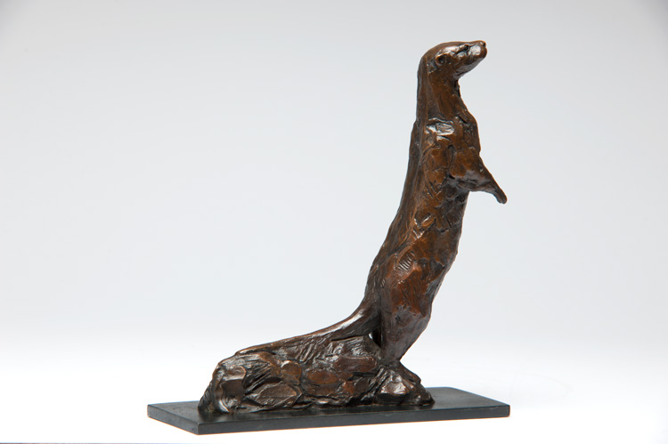 Bronze Otter sculpture