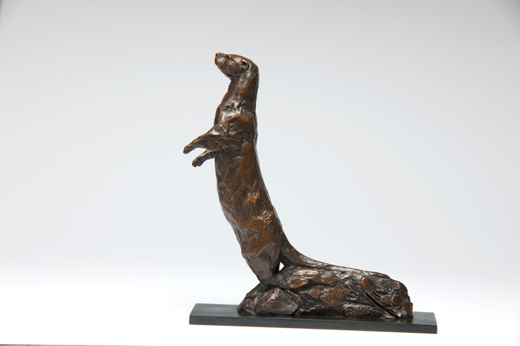 Bronze Otter sculpture
