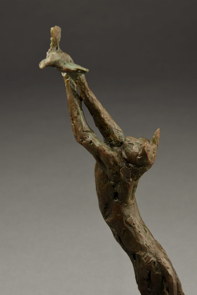 Serval bronze sculpture