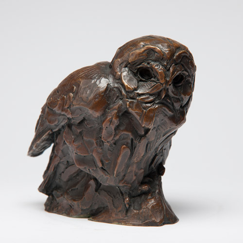 Bronze Tawny Owl sculpture